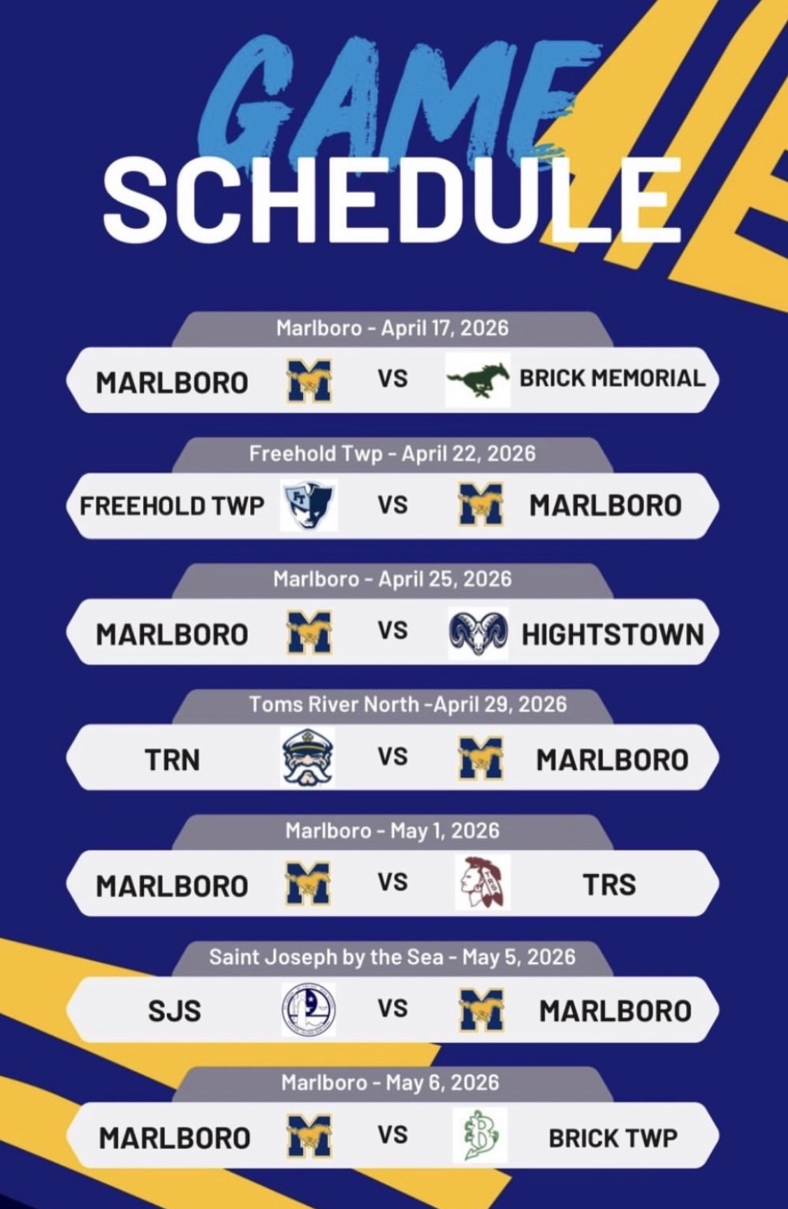 2025-2026 Schedule Part 2
